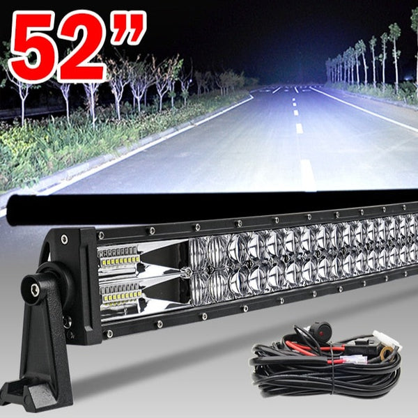 52'' CURVED LED BAR LIGHT 12Volts for Offroad – HappyroadXP